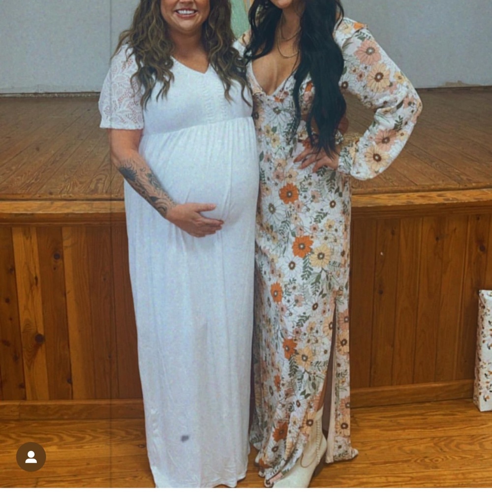 Floral dress on the right